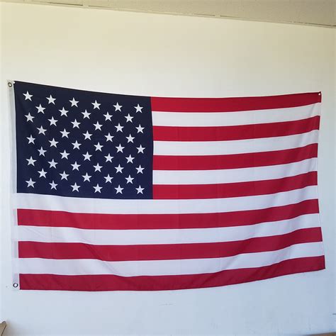 3x5 flag on wall